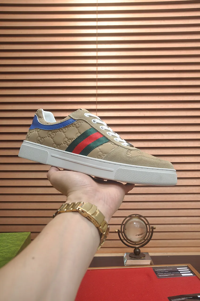 Men's men's shoes💰440💶[GUCCI] official website 1:1 men's sports shoes are now on the market. They are made of original fabric + water-dyed sheepskin lining, plus the official website original 1:1 comfortable outsole. Fashionable and versatile, super comfortable and breathable. Standard shoe size 38/45 (custom-made size 45 is non-refundable)
